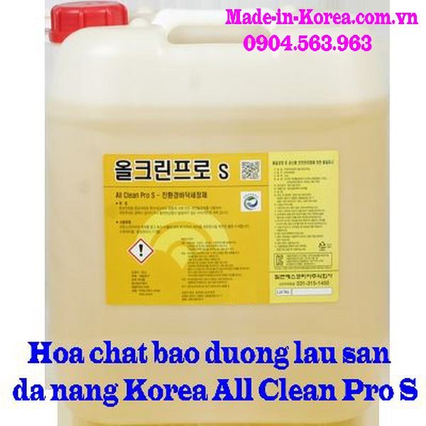 Hóa chất bảo dưỡng lau sàn đa năng Korea All Clean Pro S